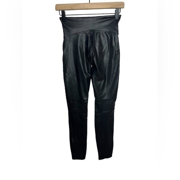 SPANX Faux Leather Moto Leggings Size Small - Picture 6 of 10